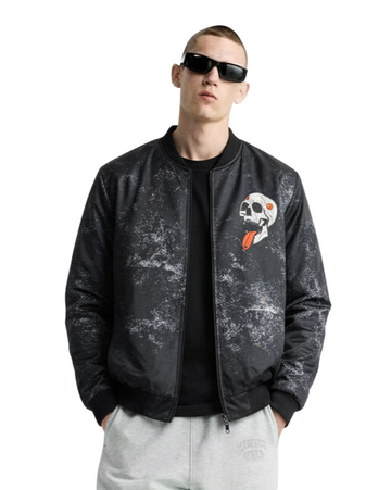 Trippy Skull Bomber Jacket
