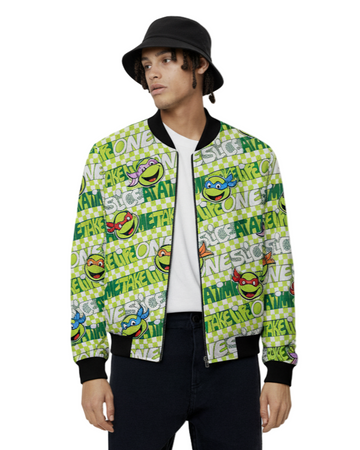 Ninja Turtles Pizza Slices Bomber Jacket