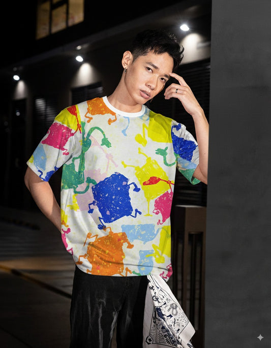 Spongebob Abstract Oversized T-shirt