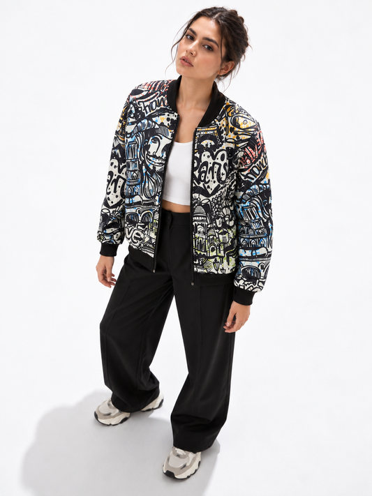 City Murals Bomber Jacket women
