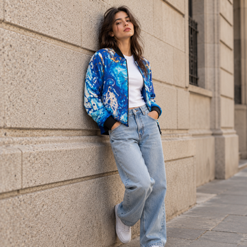 H2FLO Print Bomber Jacket Women