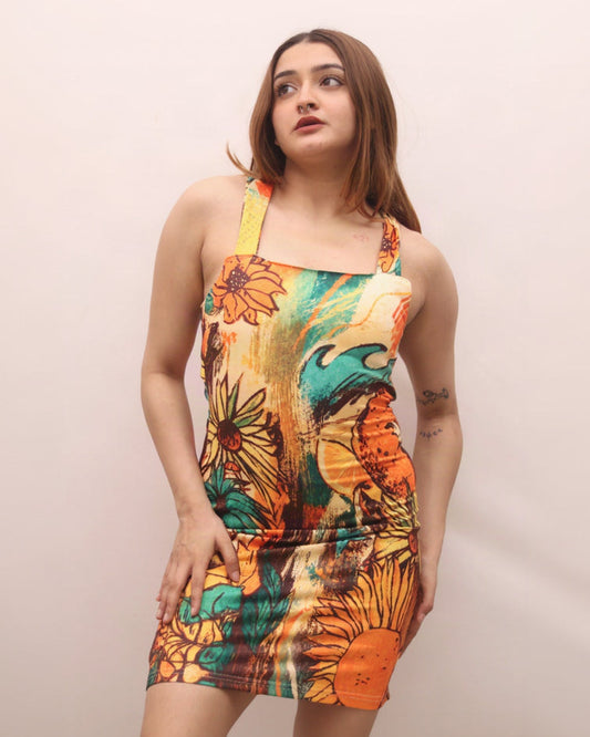 Canvas Bloom Cross Back Dress