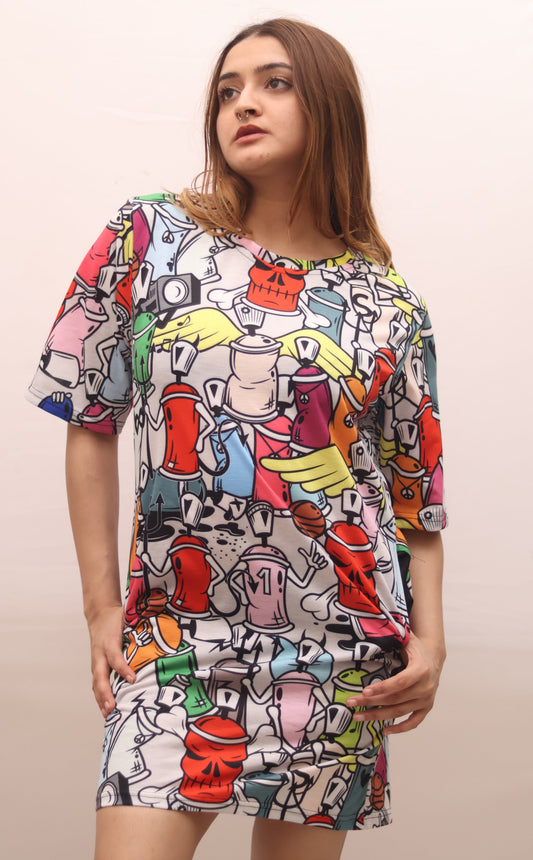 Notorious Cans Oversized Tshirt Dress