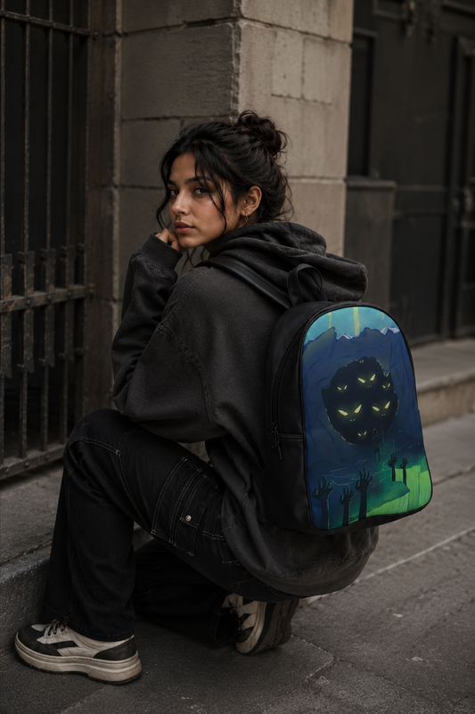 Inside Dead Caves Faux Leather D Backpack