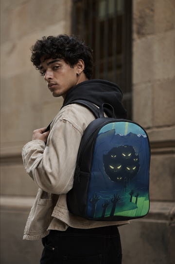 Inside Dead Caves Faux Leather D Backpack