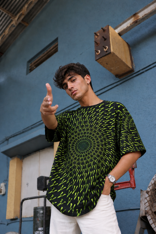 Male Neon Illusion Oversized T-shirt