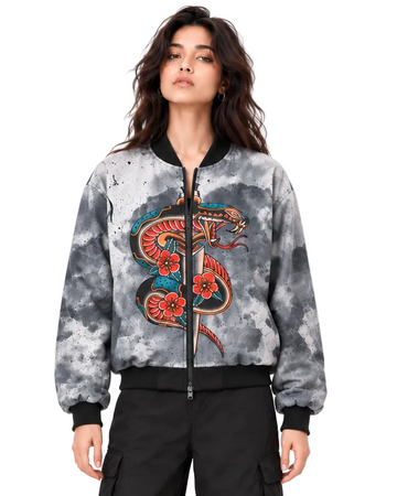 Rustic Viper Bomber Jacket women