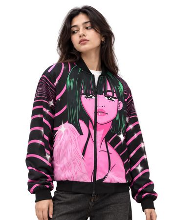Starry Smile Bomber Jacket women