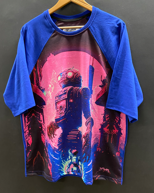 Evil Robo Oversized Raglan T-shirt