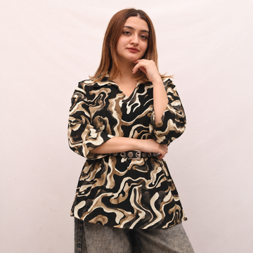 Shades of Gold Boxy Tunic