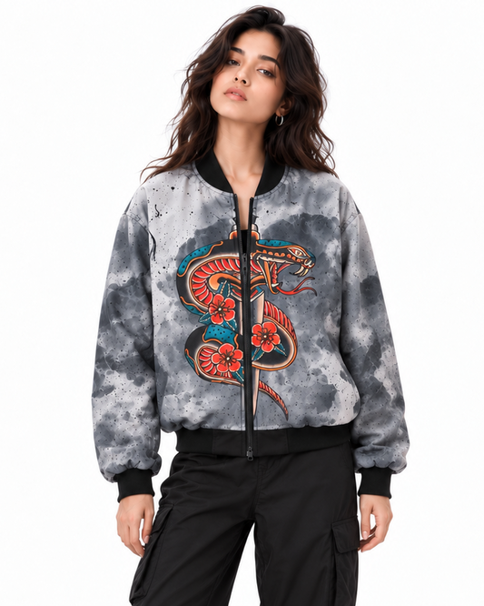 Rustic Viper Bomber Jacket women