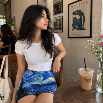 Starry Night Skirt and T-Shirt Combo