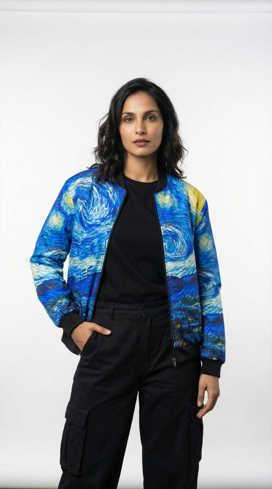 Starry Night Ft. Van Gogh Bomber Jacket