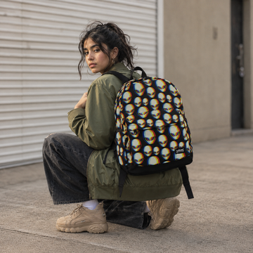 Trippy Alien Canvas Backpack