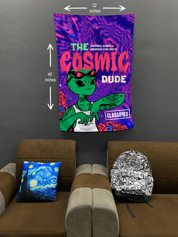 Cosmic Dude Classified Room Flag