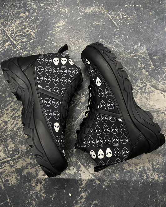 Aliens High Top Canvas Sneakers