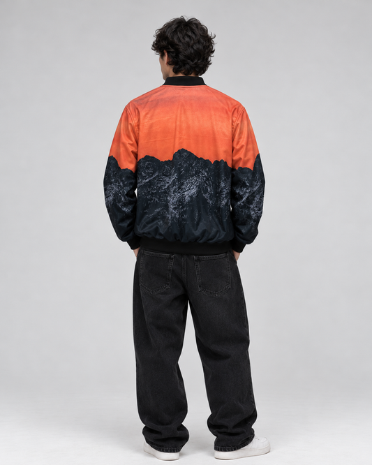Mountain Grunge Bomber Jacket