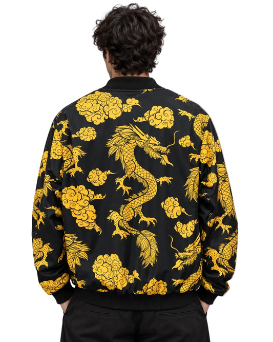 Dragon Master Black Bomber Jacket