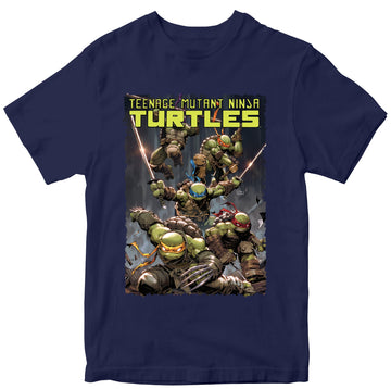 Ninja Turtles Battle Poster 100% Cotton T-shirt