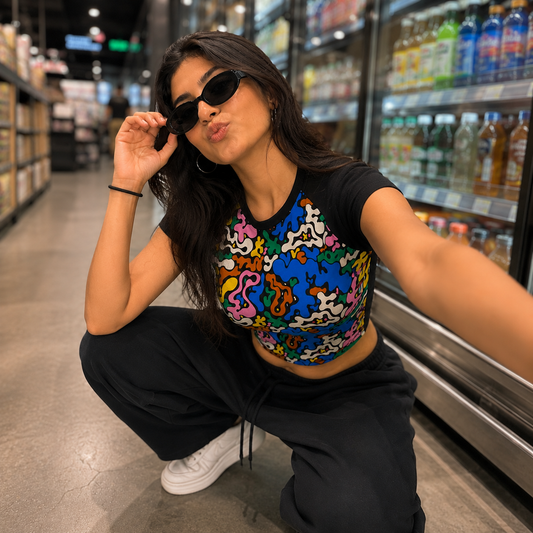 Camo Bubbles Crop Top