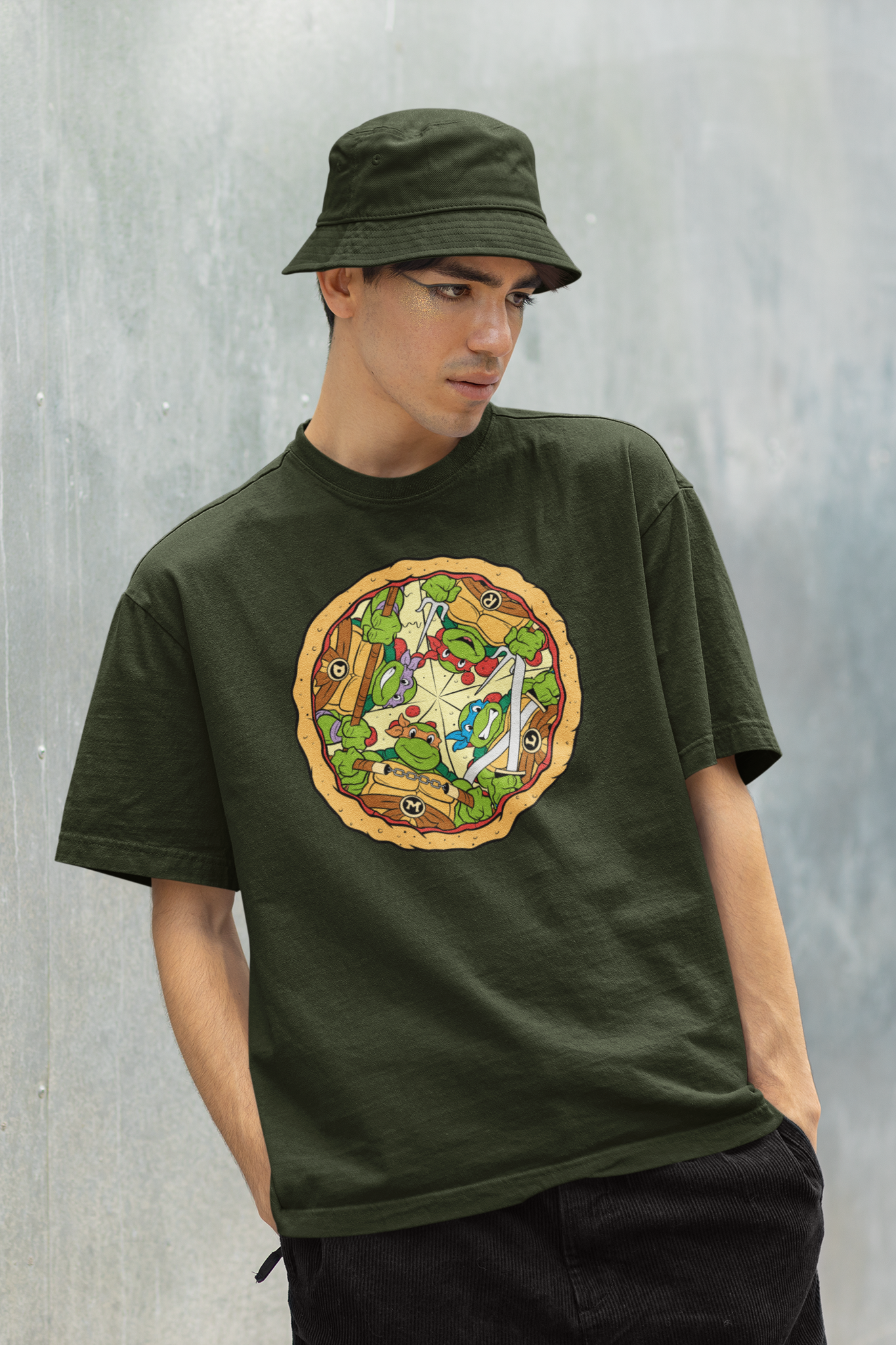 Ninja Turtles Pizza Oversized 100% Cotton Tshirt