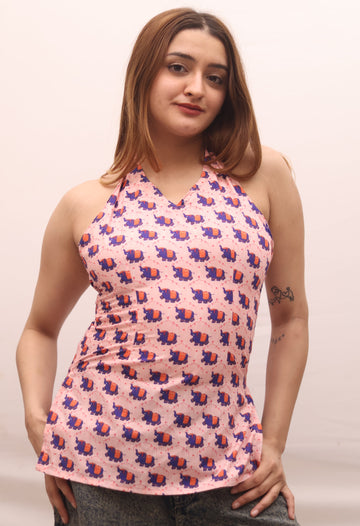 Elfee Halter Neck Kurti