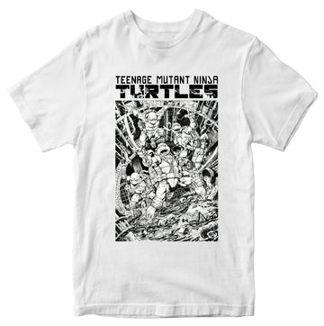 Ninja Turtles Monochrome Art 100% Cotton T-shirt