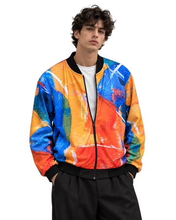 Abstract Bomber Jacket