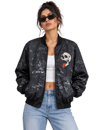 Trippy Skull Bomber Jacket