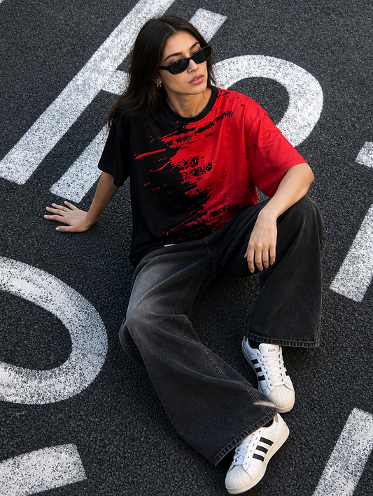 female Rad Red Oversized T-shirt