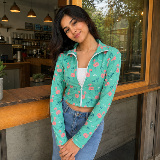 Flamingo Athleisure Crop Jacket