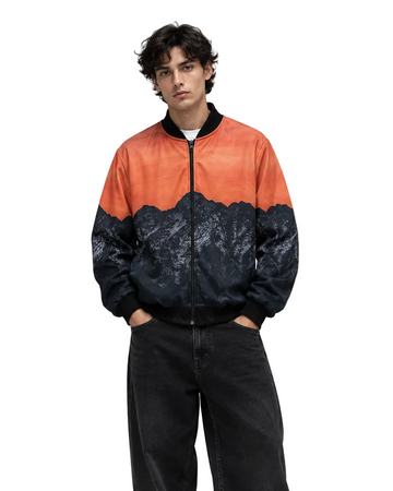 Mountain Grunge Bomber Jacket