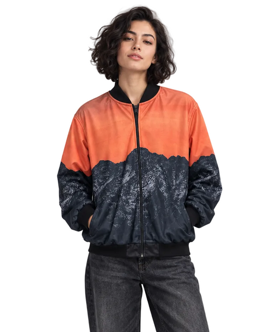 Mountain Grunge Bomber Jacket