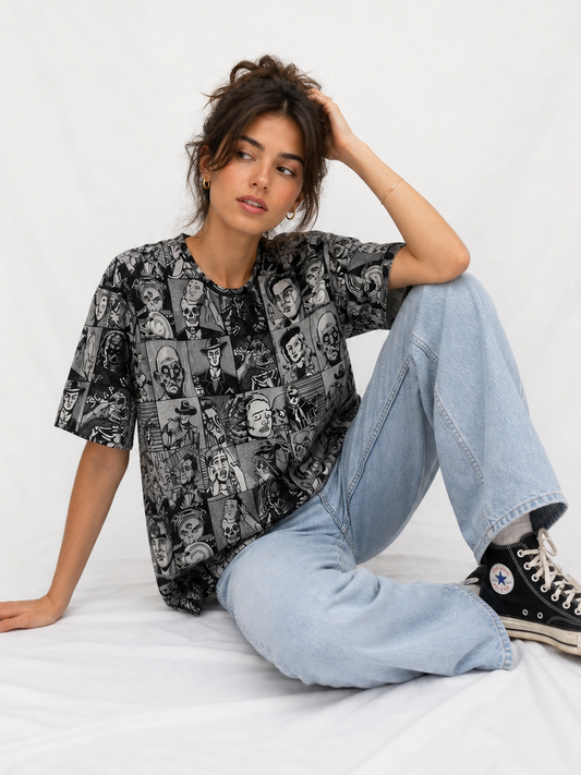 Killer Comics Monochrome Oversized T-shirt