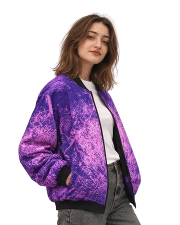Megento Grunge Bomber Jacket women