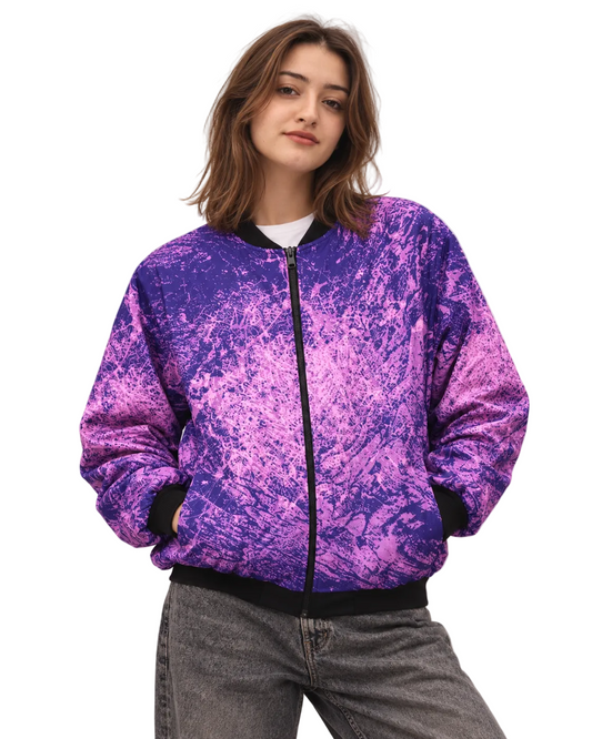 Megento Grunge Bomber Jacket women