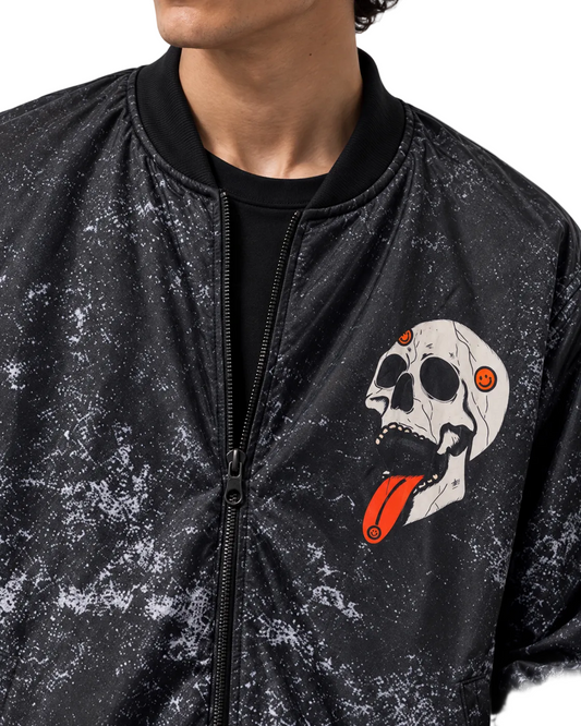 Trippy Skull Bomber Jacket