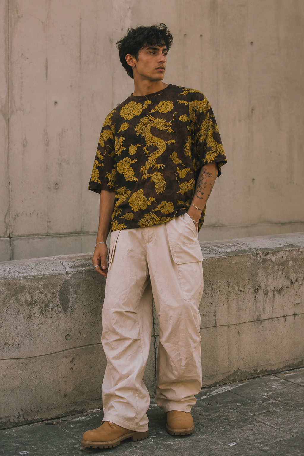male Dragon Master Oversized T-shirt
