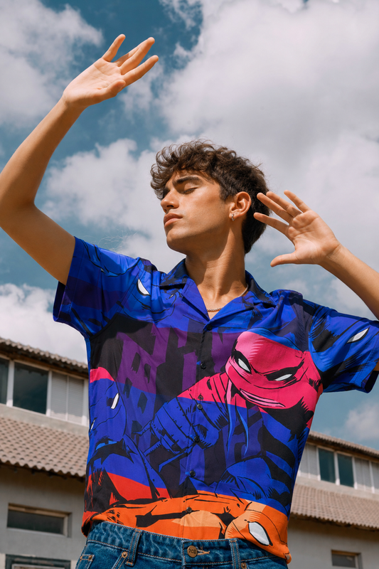 male Ninja Turtles Cyan Shirt