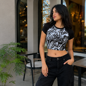 Metallicks Crop Top