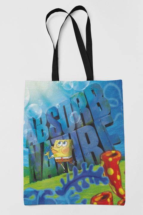 Spongebob Absorb Nature Tote Bag