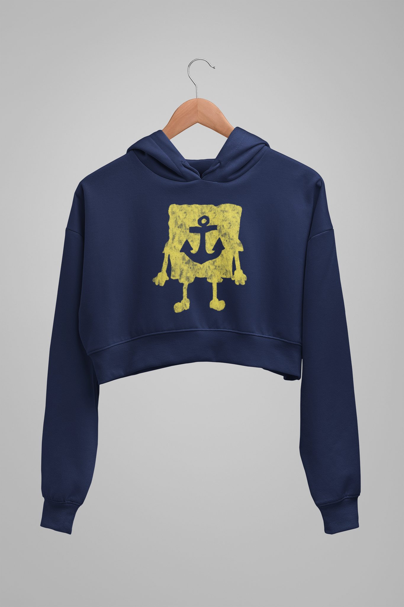 Spongebob Anchor Cropped Hoodie