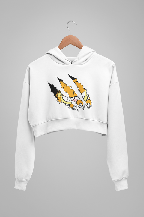 Garfield Claw Scratch Cropped Hoodie