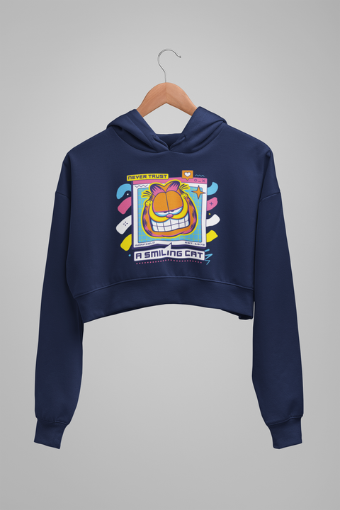 Garfield Smiling Cat Cropped Hoodie