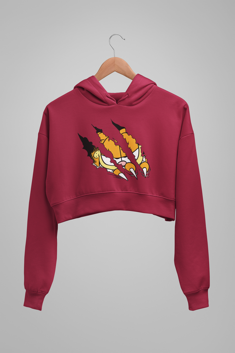 Garfield Claw Scratch Cropped Hoodie