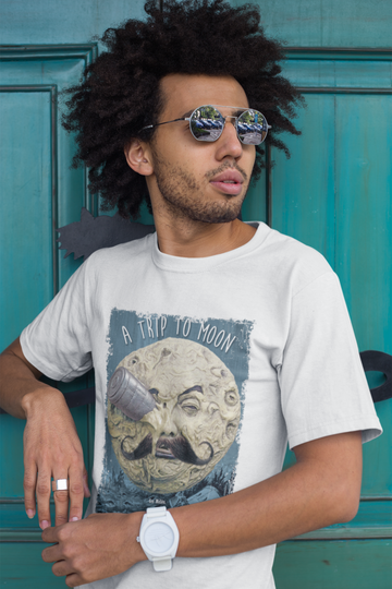 A Trip To Moon 100% Cotton Tshirt
