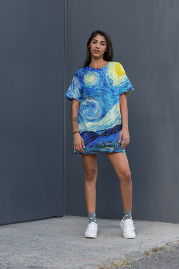 Starry Night Oversized Tshirt Dress