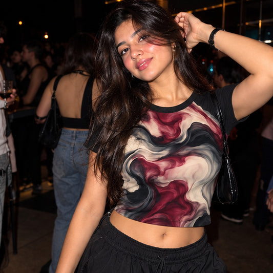 Red Velvet Crop Top
