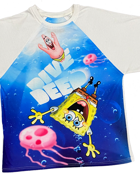 Spongebob Dive Deep Oversized Raglan T-shirt