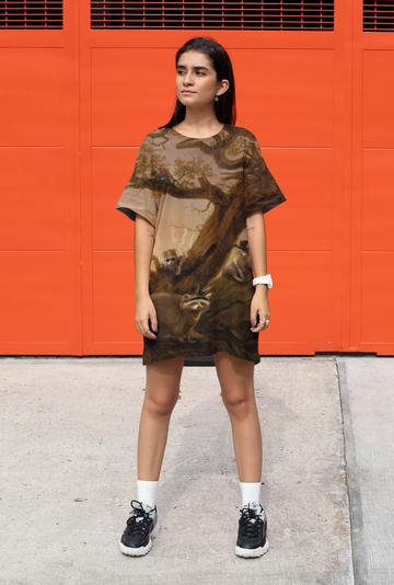 Forest Saga Oversized T-shirt Dress